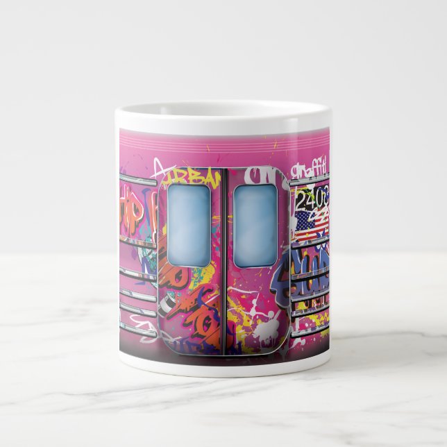 Graffiti Subway Train Jumbo Mugg (Framsidan)