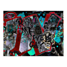Graffiti Svart Röd Urban Gatuvägg Konst