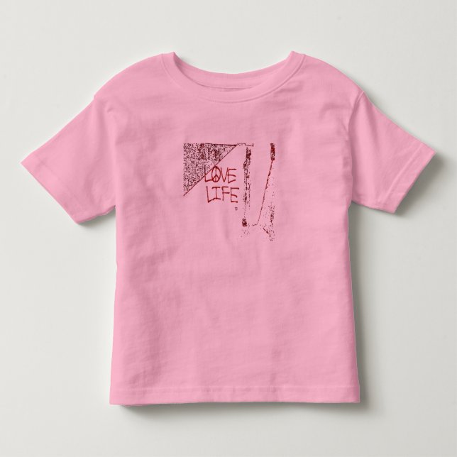 Graffiti T-Shirt för Småbarn - Kärlek Liv (Framsida)