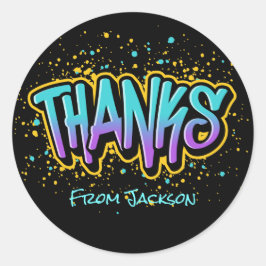 Graffiti Tack Runt Klistermärke