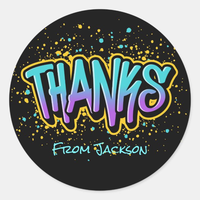 Graffiti Tack Runt Klistermärke (Framsida)