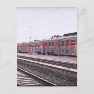 graffiti tåg vykort