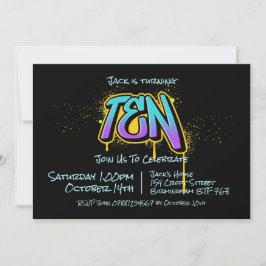 Graffiti Ten-inbjudan Inbjudningar