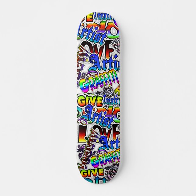 Graffiti Text Board Old School Skateboard Bräda 21,6 Cm (Framsida)