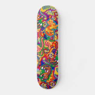 Graffiti Tiger Memphis Global Village Coffehouse Mini Skateboard Bräda 18,5 Cm