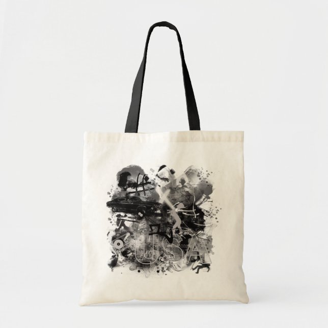 Graffiti Tote Bag Tygkasse (Framsidan)