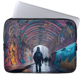 Graffiti Tunnel of Art Laptop Fodral