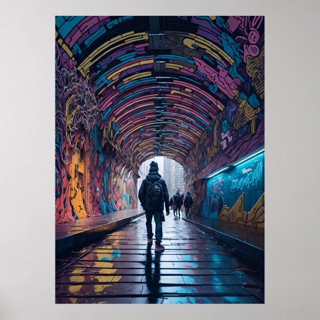 Graffiti Tunnel of Art Poster (Framsidan)