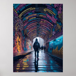 Graffiti Tunnel of Art Poster