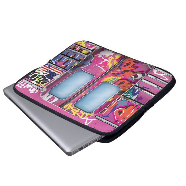 Graffiti tunnelbanetåg laptop fodral (Framre botten)