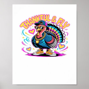 Graffiti Turkey Vibes - Tacksam och Fly Tecknad Ar Poster