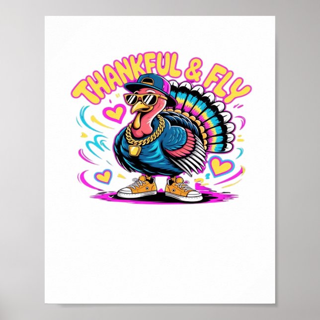 Graffiti Turkey Vibes - Tacksam och Fly Tecknad Ar Poster (Framsidan)