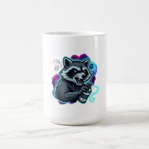 Graffiti Tvättbjörn Långärmad Kaffemugg