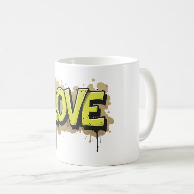 Graffiti Urban Kärlek Bloom Kaffemugg (Framsida höger)
