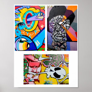 Graffiti Urban Street Abstrakt art collage lakan Poster