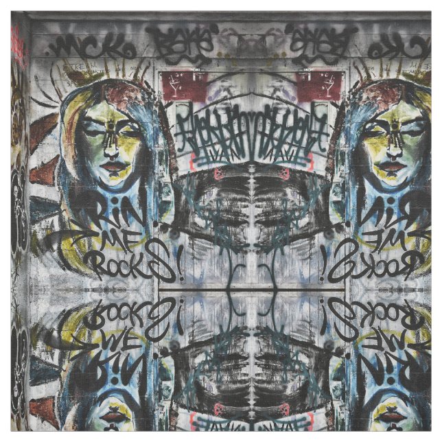 Graffiti Urban Street Coola Grunge Modern Unique Tyg (Provkarta)