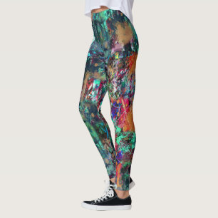 Graffiti-vägg och stänk av sprej-färg leggings
