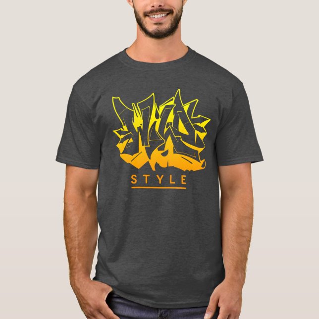Graffiti-vänners vilda stil t shirt (Framsida)