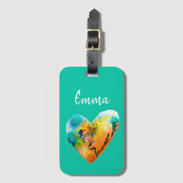 Graffiti vattenfärgsart bagagebricka (Framsida vertikal)