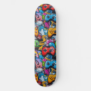 Graffiti Video Game Coola Designad Skateboard