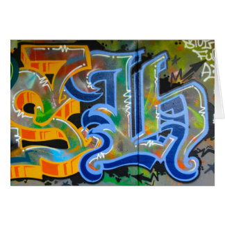 Graffiti Wall Art Hälsningskort