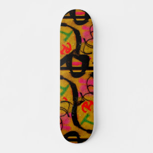 Graffiti wall art skateboard