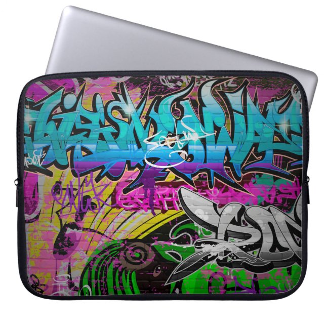 Graffiti wall artgraffiti,art,wall,grafiti,g laptop fodral (Framsidan)