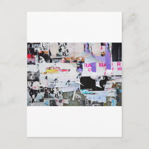 Graffiti Wall Banksy Stil Torn Papper Vykort