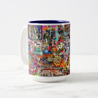 Graffiti wall collage