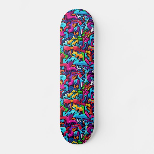 Graffiti Wall Mini Skateboard Bräda 18,5 Cm (Framsida)