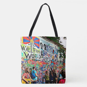 Graffiti Wall street Musician and Artists Tote Tygkasse