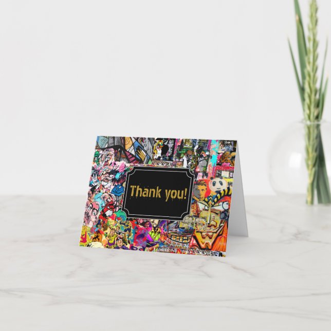 Graffiti wall tack kort (Framsida)