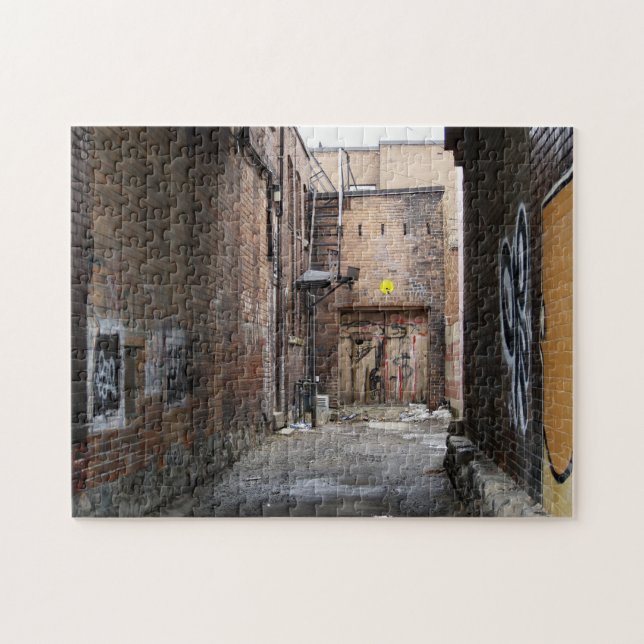Graffiti Wall Urban "Gallery Alley" Photo Puzzle Pussel (Horisontell)