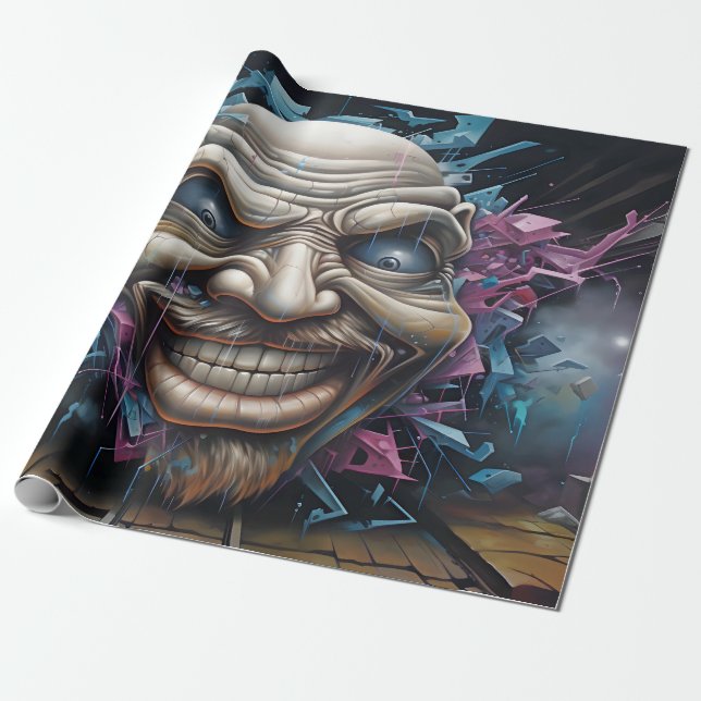 Graffiti Wrapping Papper Presentpapper (Utrullad)