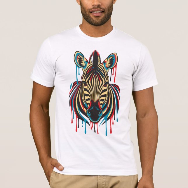 Graffiti Zebrakonst T Shirt (Framsida)