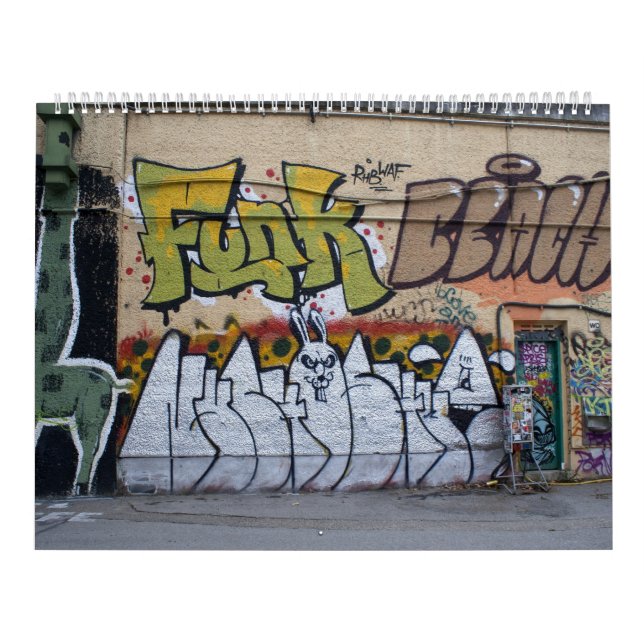 Graffitis at Donaukanal Wien Austria 2023 Kalender (Omslag)