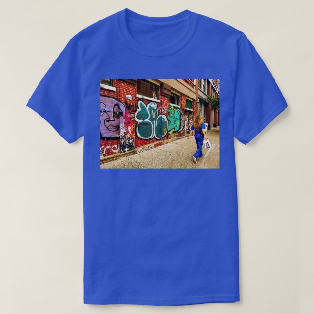 Graffitis New York City Street Art T Shirt (Design framsida)