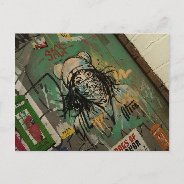 Graffitti och Wall Art art, City Center Mester Vykort (Framsida)