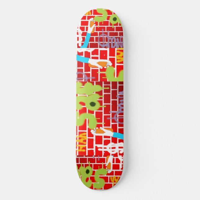 Graffitti sprejmålning Skateboard (Framsida)