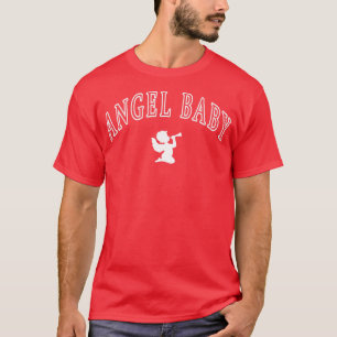 Grafi av Angel Baby Cherub Horn Brev T Shirt