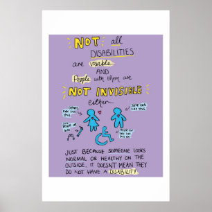 Grafik Alla funktionsnedsättningar är inte synliga Poster