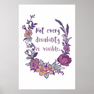 Grafik Alla funktionsnedsättningar är inte synliga Poster