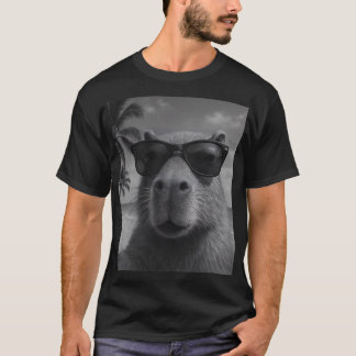 Grafik av kapybara Beach Selfie Sunglasses T Shirt