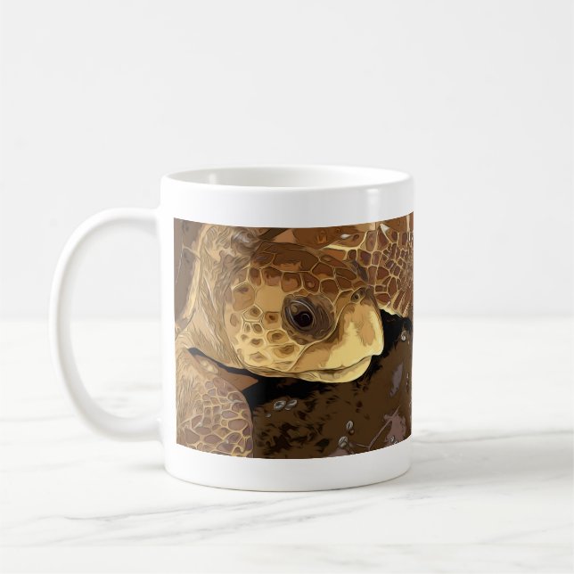 Grafik av loggerhead Sea Turtles Kaffemugg (Vänster)
