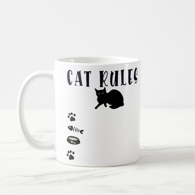 Grafik av Regler för kvinnor Skriv ut 100 % bomull Kaffemugg (Vänster)