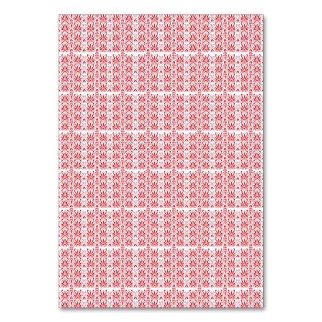 Grafik av röd och rosa blommigt med geranium i bordsnummer (Framsidan)