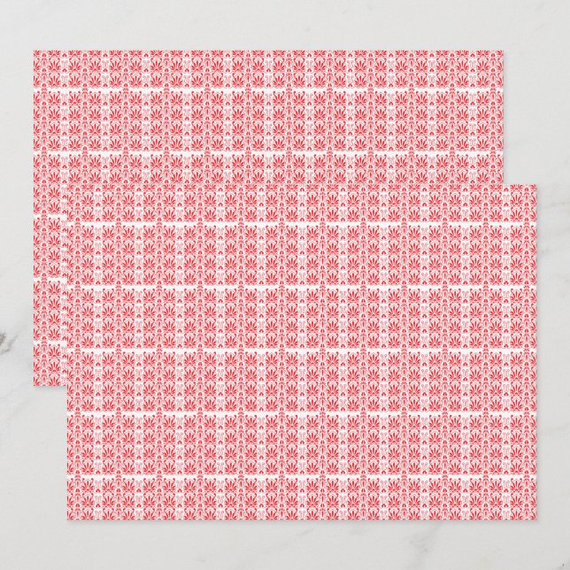 Grafik av röd och rosa blommigt med geranium i inbjudningar (Fram/baksida)