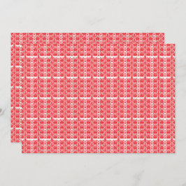 Grafik av röd och rosa blommigt med geranium i tack kort