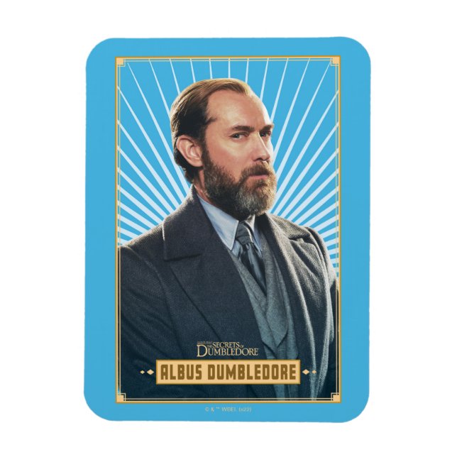 Grafik för Albus Dumbledore-tecken Magnet (Vertikal)