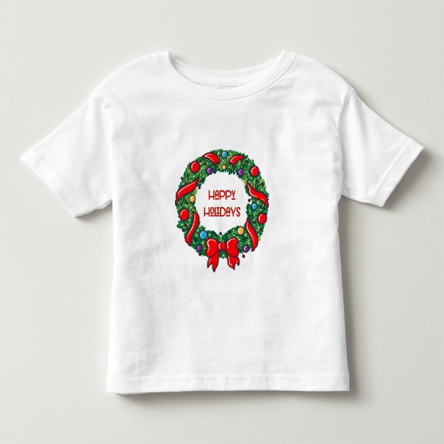Grafik för grå revben i Cute Lycklig Helgdag T Shirt (Framsida)
